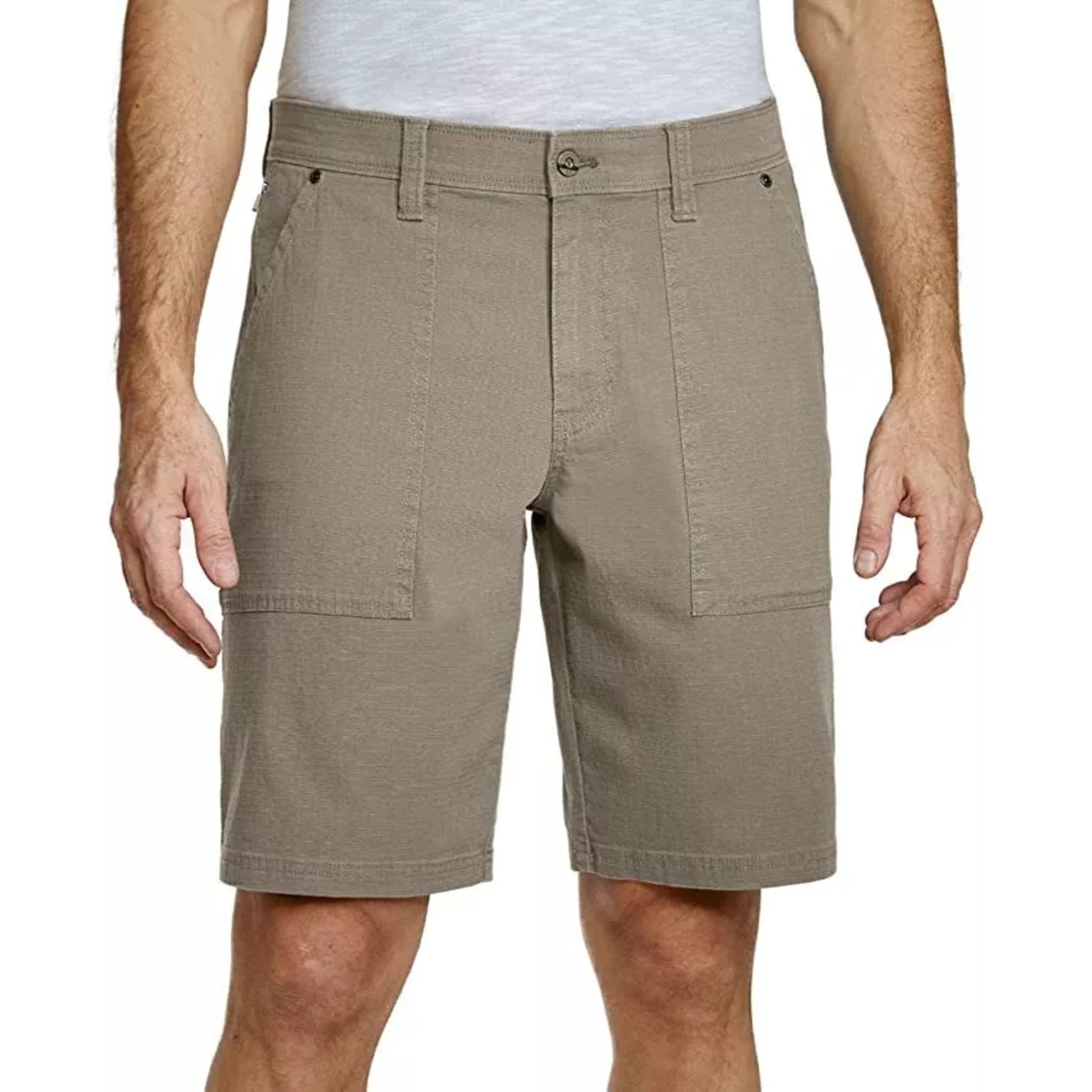 Men's weatherproof cargo-style shorts with 6-pocket design, lightweight breathable stretch fabric, straight cut, and ultra comfort fit – perfect for outdoor and casual wear.